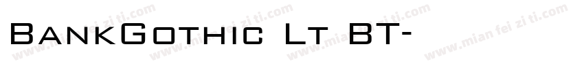 BankGothic Lt BT字体转换